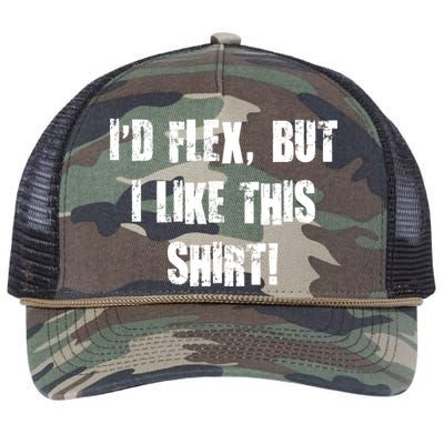 I'd Flex But I Like This Shirt Retro Rope Trucker Hat Cap