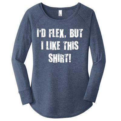 I'd Flex But I Like This Shirt Women's Perfect Tri Tunic Long Sleeve Shirt