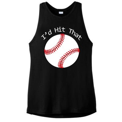 I'd Hit That Baseball Ladies PosiCharge Tri-Blend Wicking Tank