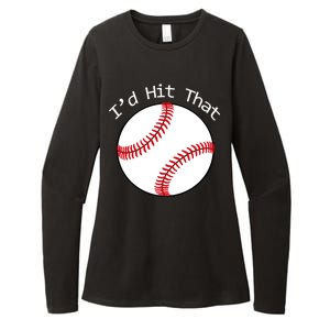 I'd Hit That Baseball Womens CVC Long Sleeve Shirt