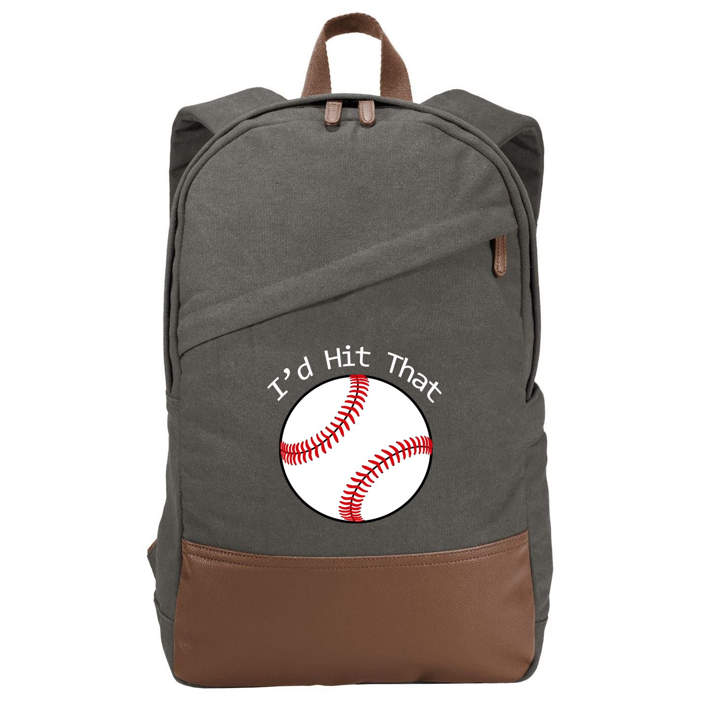 I'd Hit That Baseball Cotton Canvas Backpack