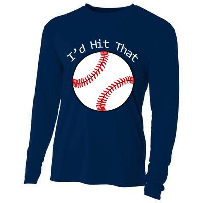 I'd Hit That Baseball Cooling Performance Long Sleeve Crew