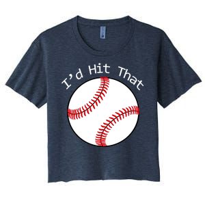 I'd Hit That Baseball Women's Crop Top Tee