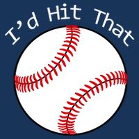I'd Hit That Baseball Women's V-Neck T-Shirt
