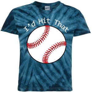 I'd Hit That Baseball Kids Tie-Dye T-Shirt