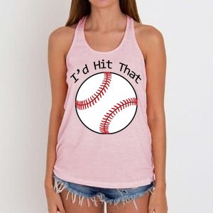 I'd Hit That Baseball Women's Knotted Racerback Tank