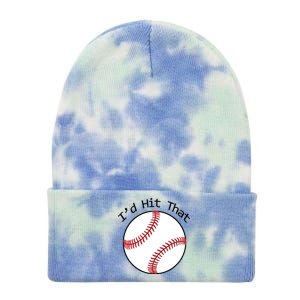 I'd Hit That Baseball Tie Dye 12in Knit Beanie