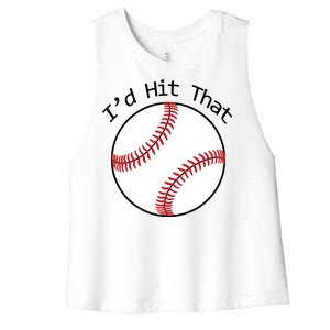 I'd Hit That Baseball Women's Racerback Cropped Tank