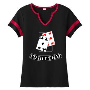 I'd Hit That Black Jack Ladies Halftime Notch Neck Tee