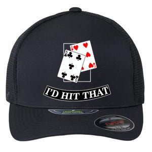 I'd Hit That Black Jack Flexfit Unipanel Trucker Cap