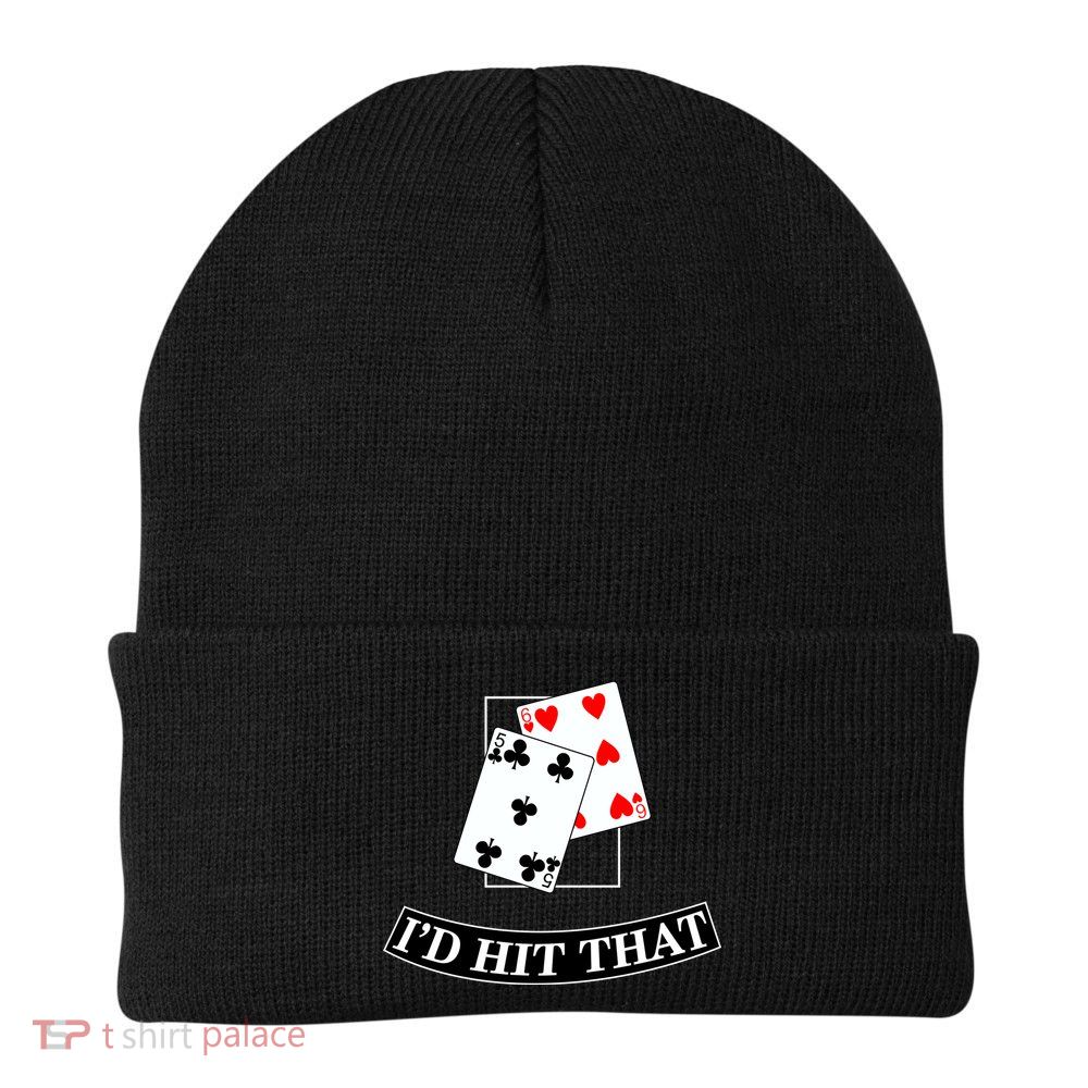 I'd Hit That Black Jack Knit Cap Winter Beanie