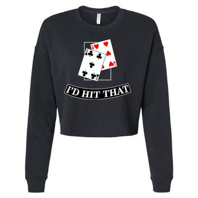 I'd Hit That Black Jack Cropped Pullover Crew