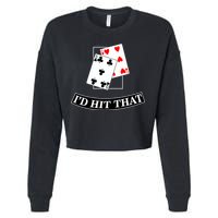 I'd Hit That Black Jack Cropped Pullover Crew