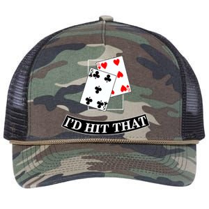 I'd Hit That Black Jack Retro Rope Trucker Hat Cap