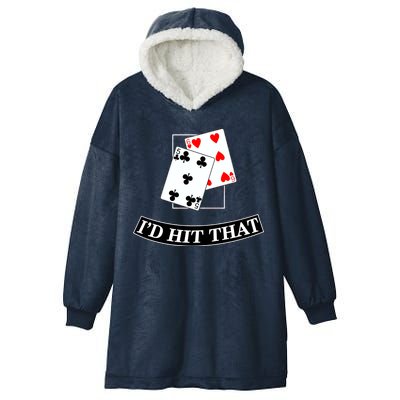 I'd Hit That Black Jack Hooded Wearable Blanket