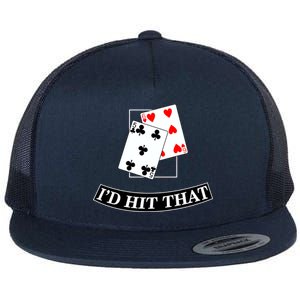 I'd Hit That Black Jack Flat Bill Trucker Hat