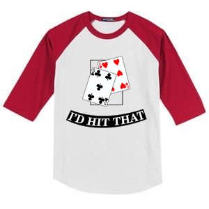 I'd Hit That Black Jack Kids Colorblock Raglan Jersey