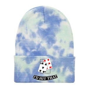 I'd Hit That Black Jack Tie Dye 12in Knit Beanie