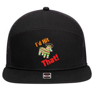 I'd Hit That Pinata 7 Panel Mesh Trucker Snapback Hat