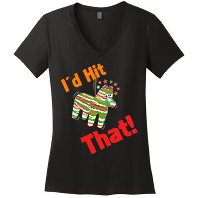 I'd Hit That Pinata Women's V-Neck T-Shirt