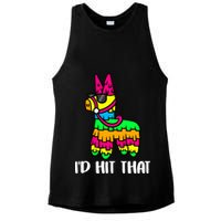 I'd Hit That Pinata Funny Party Ladies PosiCharge Tri-Blend Wicking Tank