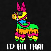 I'd Hit That Pinata Funny Party Ladies PosiCharge Tri-Blend Wicking Tank