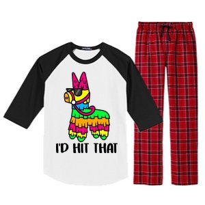 I'd Hit That Pinata Funny Party Raglan Sleeve Pajama Set