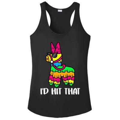 I'd Hit That Pinata Funny Party Ladies PosiCharge Competitor Racerback Tank