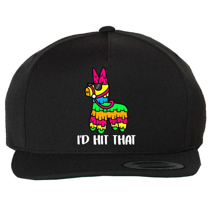 I'd Hit That Pinata Funny Party Wool Snapback Cap