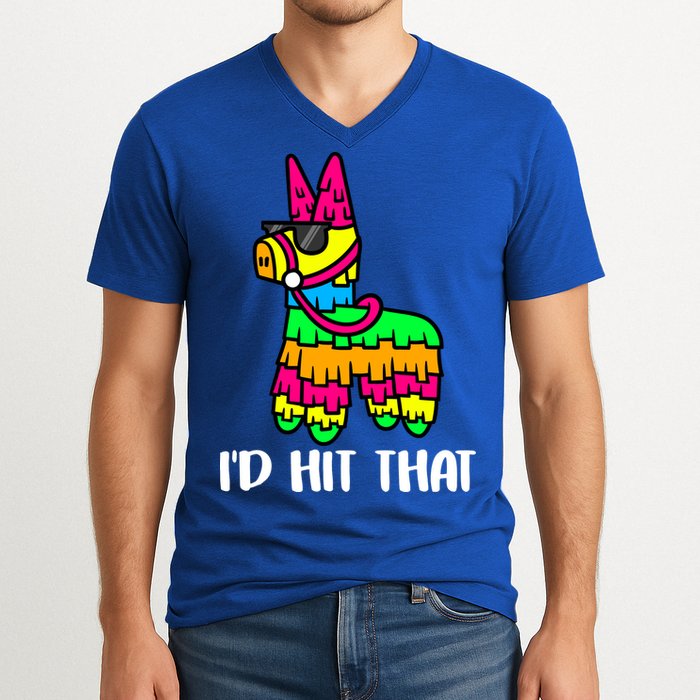 I'd Hit That Pinata Funny Party V-Neck T-Shirt
