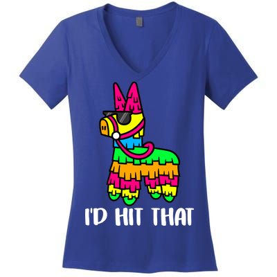 I'd Hit That Pinata Funny Party Women's V-Neck T-Shirt