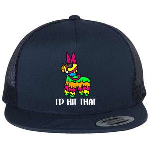 I'd Hit That Pinata Funny Party Flat Bill Trucker Hat