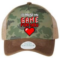I'd Pause My Game For You Valentines Day Legacy Tie Dye Trucker Hat