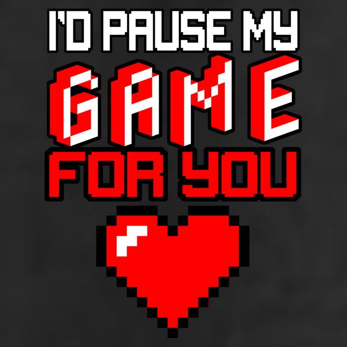 I'd Pause My Game For You Valentines Day Garment-Dyed Fleece Hoodie