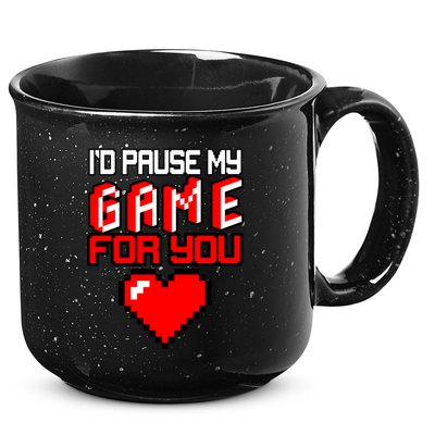 I'd Pause My Game For You Valentines Day 15oz Campfire Ceramic Mug