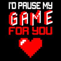 I'd Pause My Game For You Valentines Day Drawstring Bag