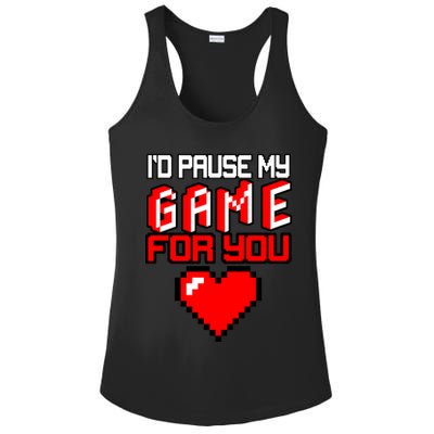 I'd Pause My Game For You Valentines Day Ladies PosiCharge Competitor Racerback Tank