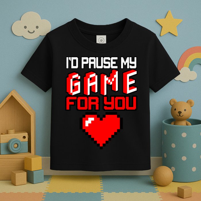I'd Pause My Game For You Valentines Day Toddler T-Shirt