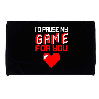 I'd Pause My Game For You Valentines Day Microfiber Hand Towel