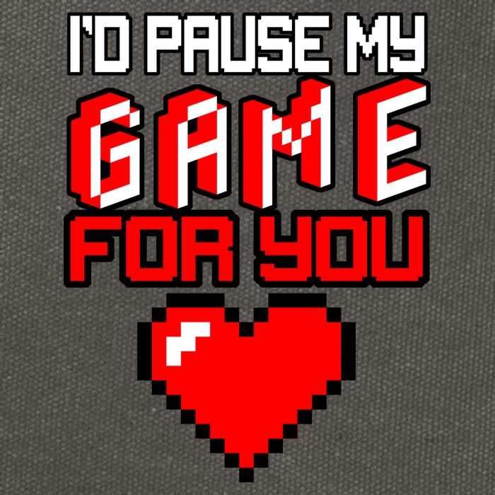 I'd Pause My Game For You Valentines Day Cotton Canvas Backpack