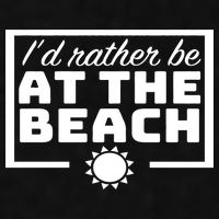 I'd Rather Be At The Beach Ladies PosiCharge Tri-Blend Wicking Tank