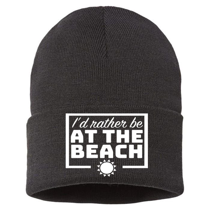 I'd Rather Be At The Beach Sustainable Knit Beanie