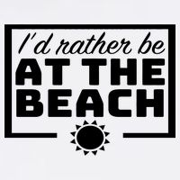 I'd Rather Be At The Beach Garment-Dyed Sweatshirt