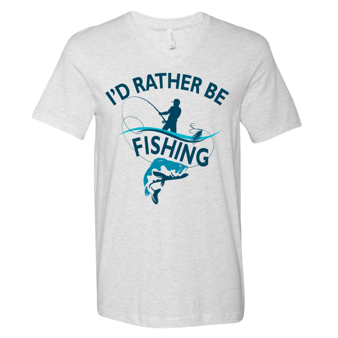I'd Rather Be Fishing V-Neck T-Shirt