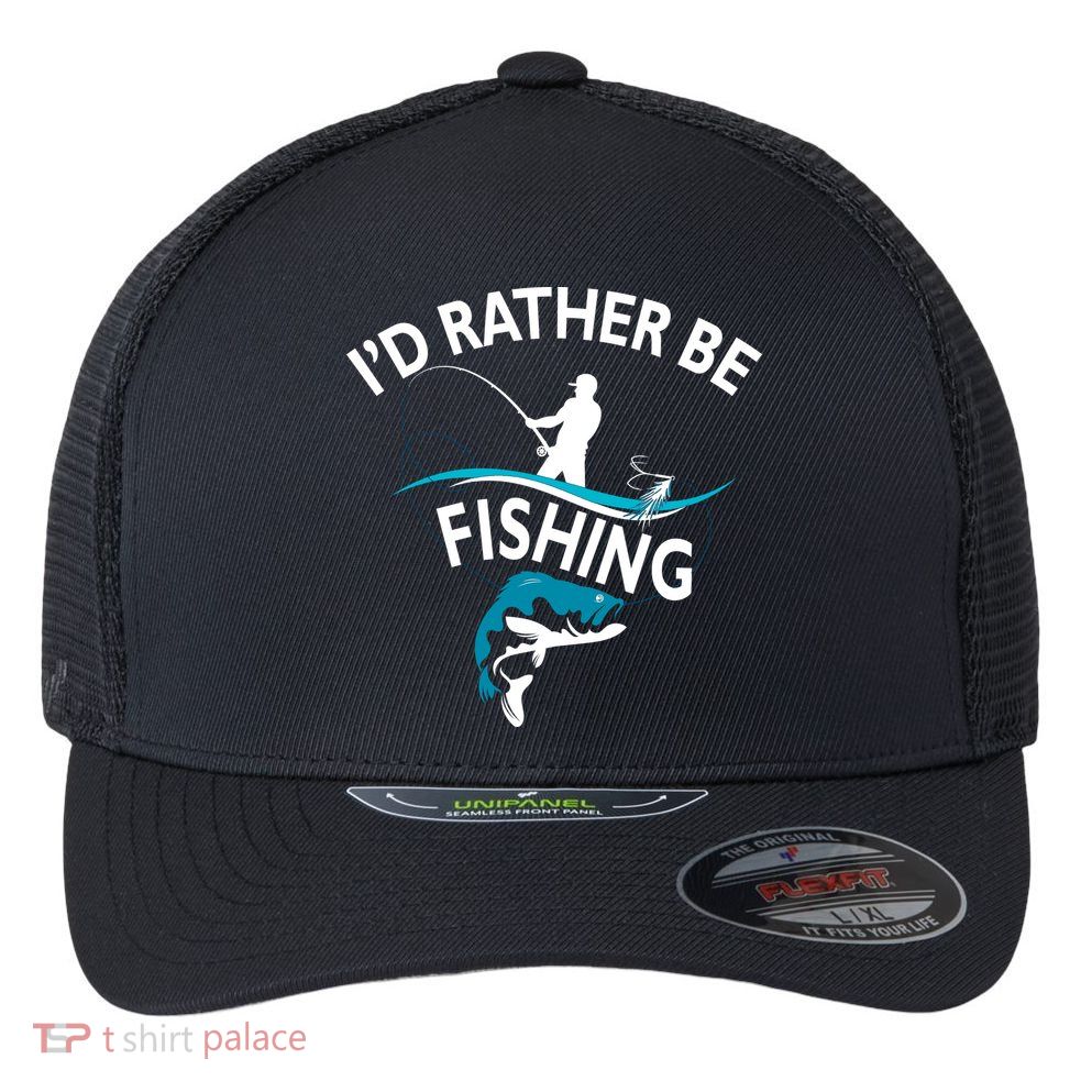 I'd Rather Be Fishing Flexfit Unipanel Trucker Cap