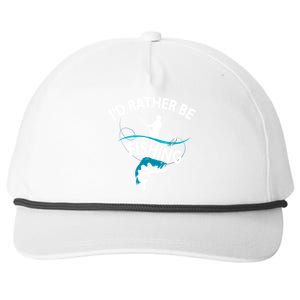 I'd Rather Be Fishing Snapback Five-Panel Rope Hat