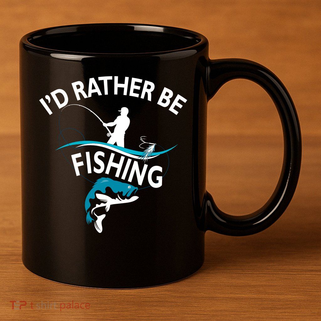 I'd Rather Be Fishing 11oz C Handle Ceramic Mug
