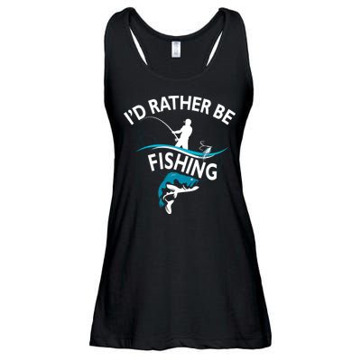 I'd Rather Be Fishing Ladies Essential Flowy Tank