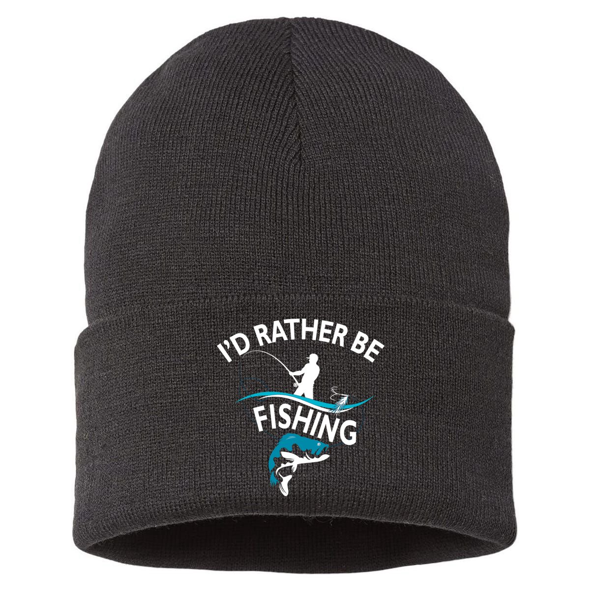 I'd Rather Be Fishing Sustainable Knit Beanie