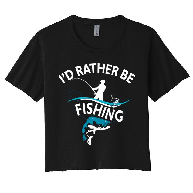 I'd Rather Be Fishing Crop Top